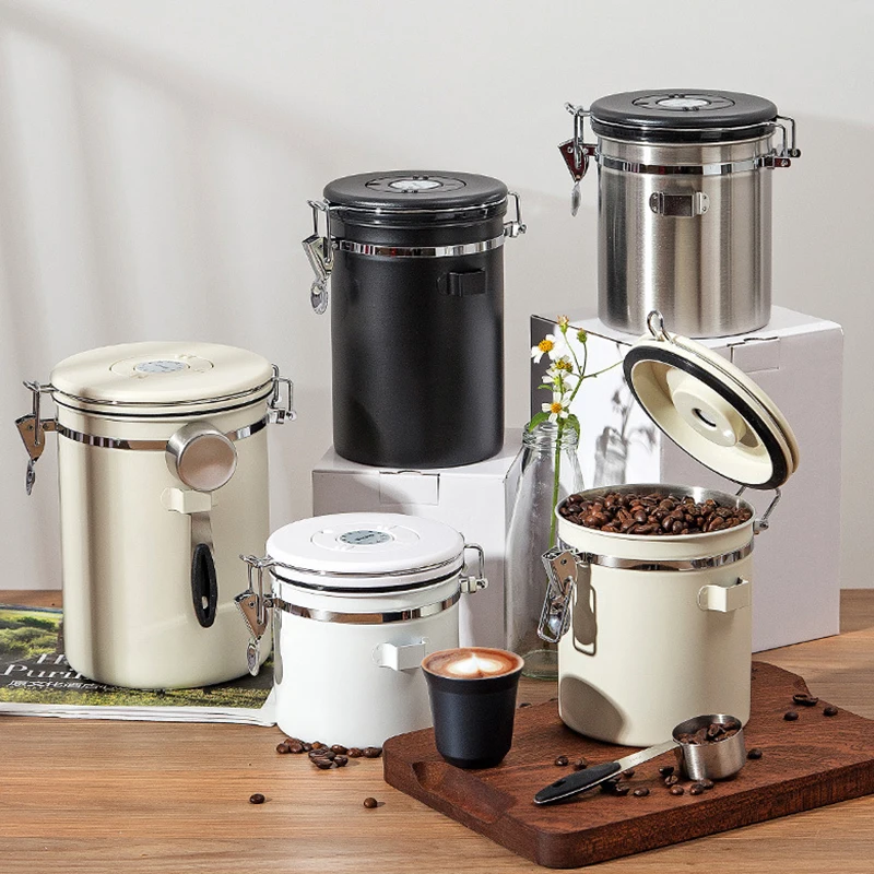 Food Storage Containers With Lids - وعاء تخزين حبوب القهوة محكم الإغلاق