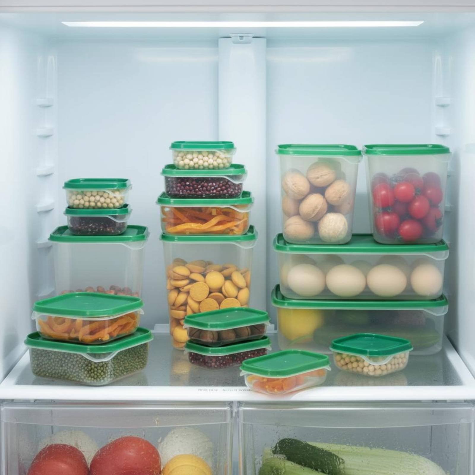 Food Storage Containers Plastic Box - مجموعة من 17 قطعة لتخزين الطعام