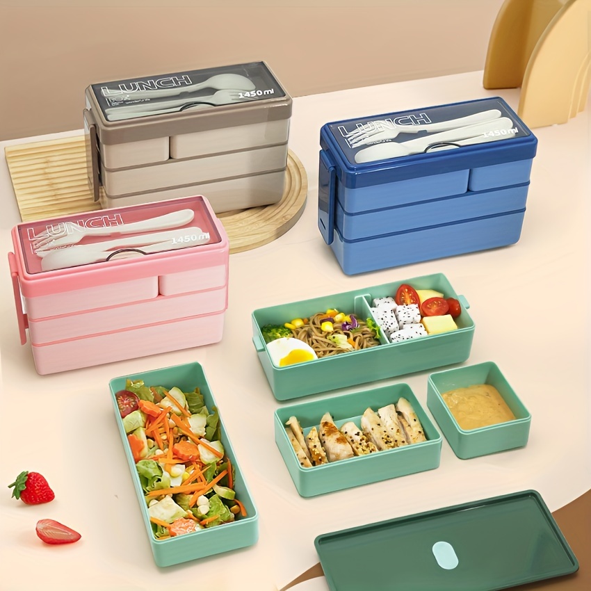 Food Storage Large Plastic Containers - 1450 مللي بينتو علب الاغذية سعة