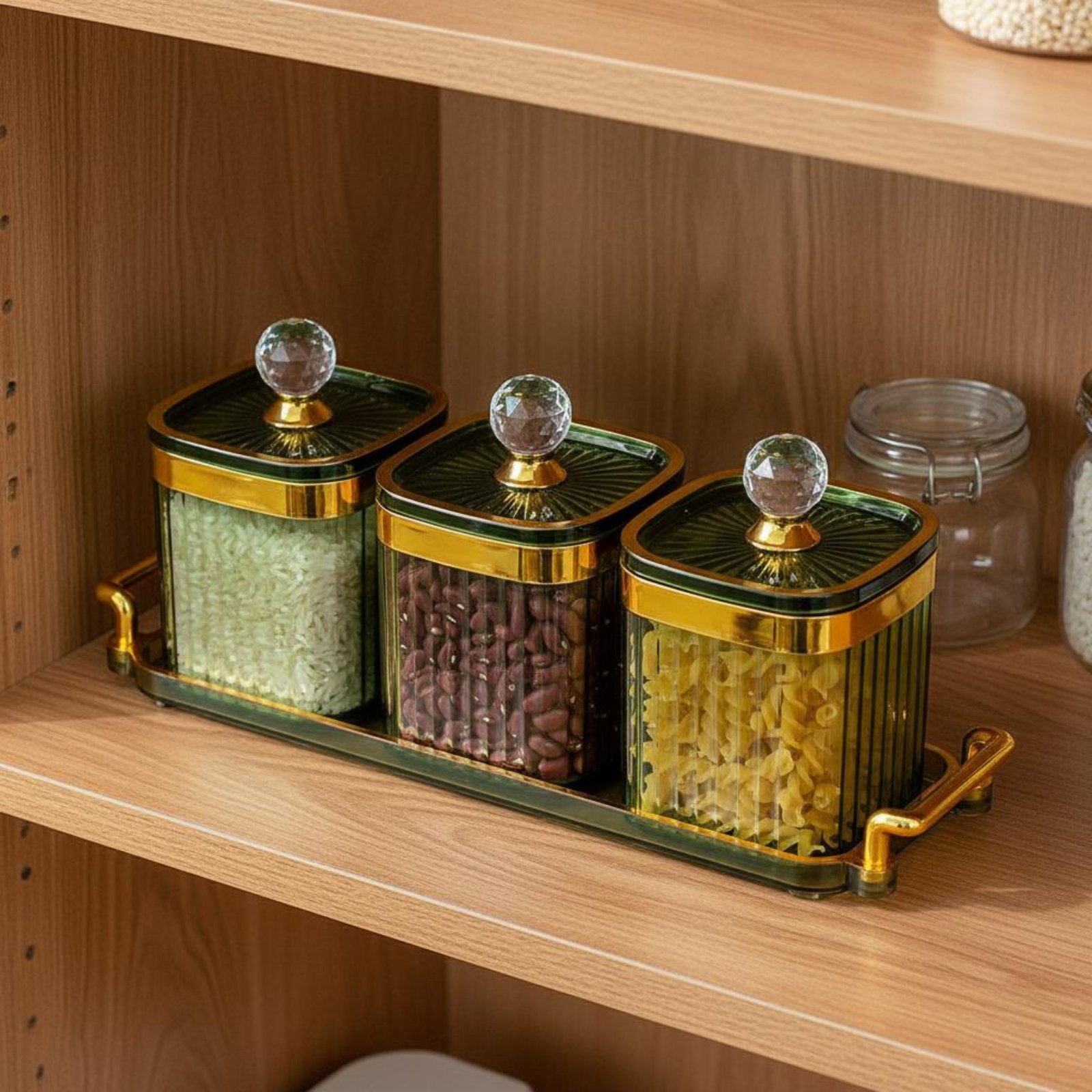 Storage Food Tray - مجموعة حاويات وجبات خفيفة زخرفية محكمة