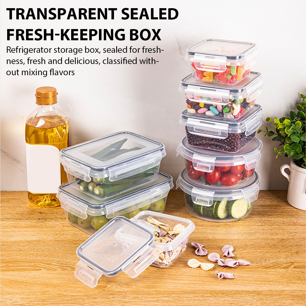 Food Storage Containers Plastic Box - 24 قطعة/المجموعة الغذاء مجموعة صناديق تخزين