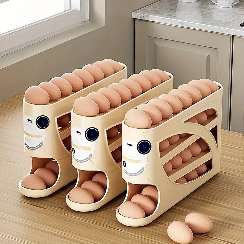 Food Storage Large Plastic Containers - حاوية تخزين البيض ثلاثية الطبقات قابلة
