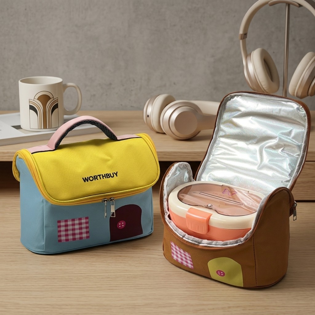 Food Storage Box Large - حقيبة غداء حرارية من أكسفورد بسحاب،