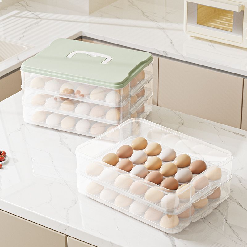 Food Storage Kitchen - صندوق تخزين البيض المخصص للثلاجة، صندوق