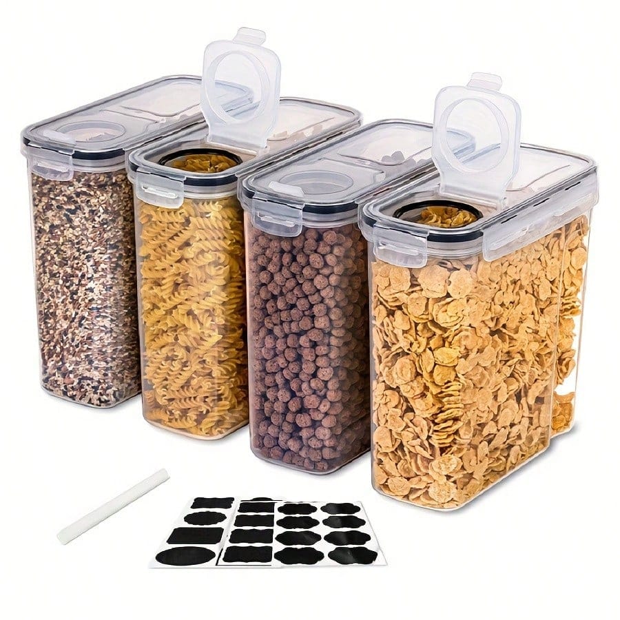 Food Storage For Pantry - مجموعة من 4 علب تخزين محكمة