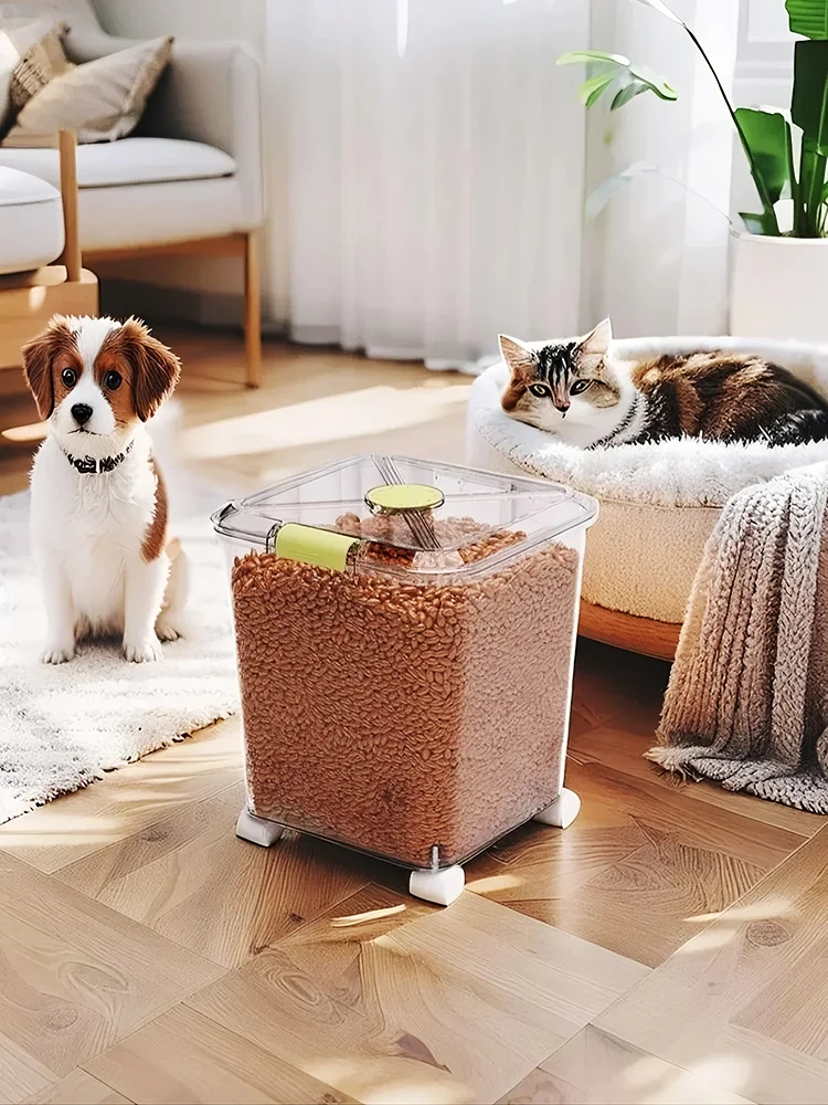 Food Storage On Wheels - حاوية تخزين طعام شفافة ذات سعة