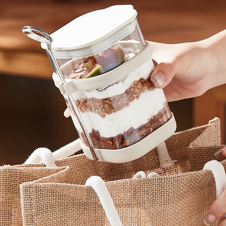 Food Storage Yogurt - كوب زجاجي لحفظ الشوفان طوال الليل