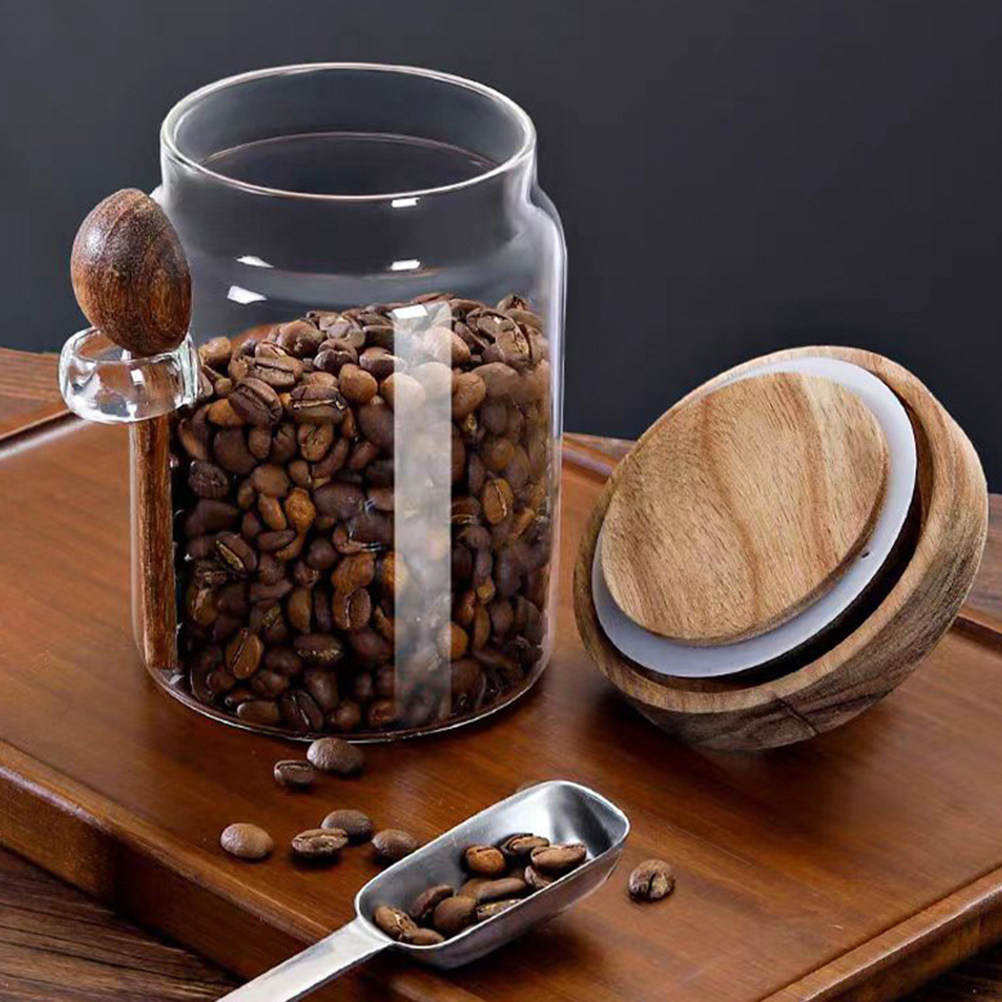 Food Storage For Pantry - وعاء تخزين طعام زجاجي شفاف بغطاء