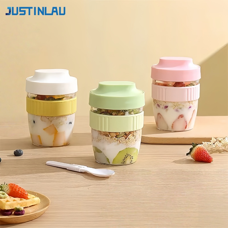 Food Storage Yogurt - كوب جاستنلاو المحمول للإفطار والفواكه والشوفان