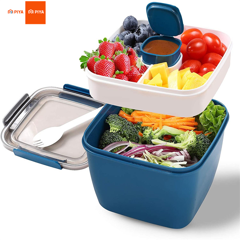 المحمولة سلطة الغداء الحاويات  - مراجعة Food Storage Box Large وسعره