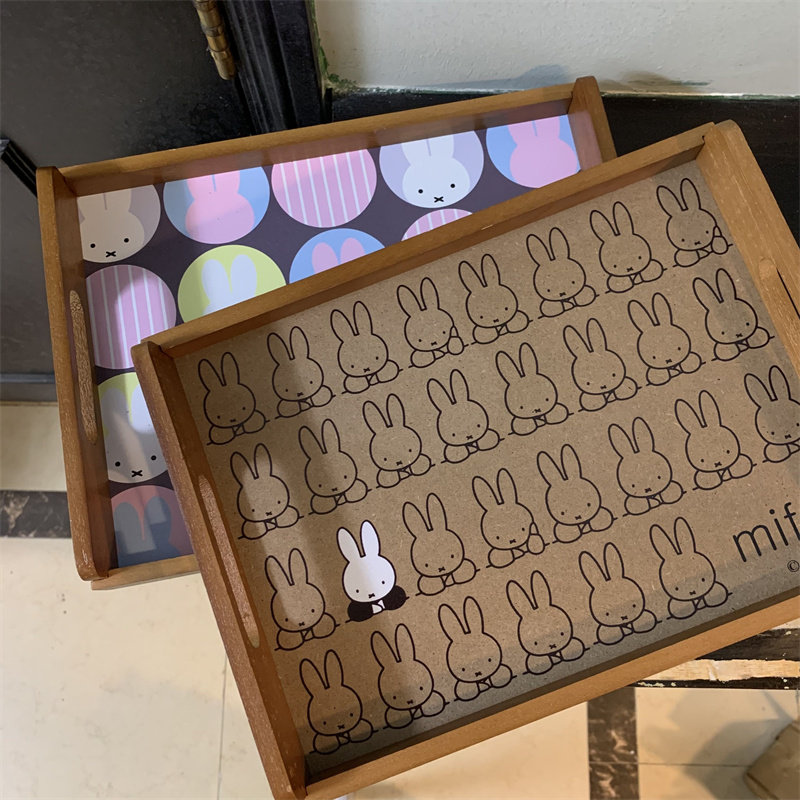 صينية شاي خشبية كلاسيكية على ش - مراجعة Storage Food Tray وسعره