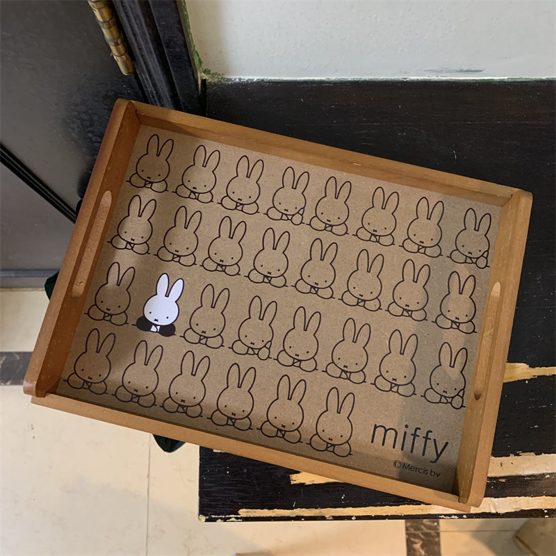 صينية شاي خشبية كلاسيكية على ش - مراجعة Storage Food Tray وسعره