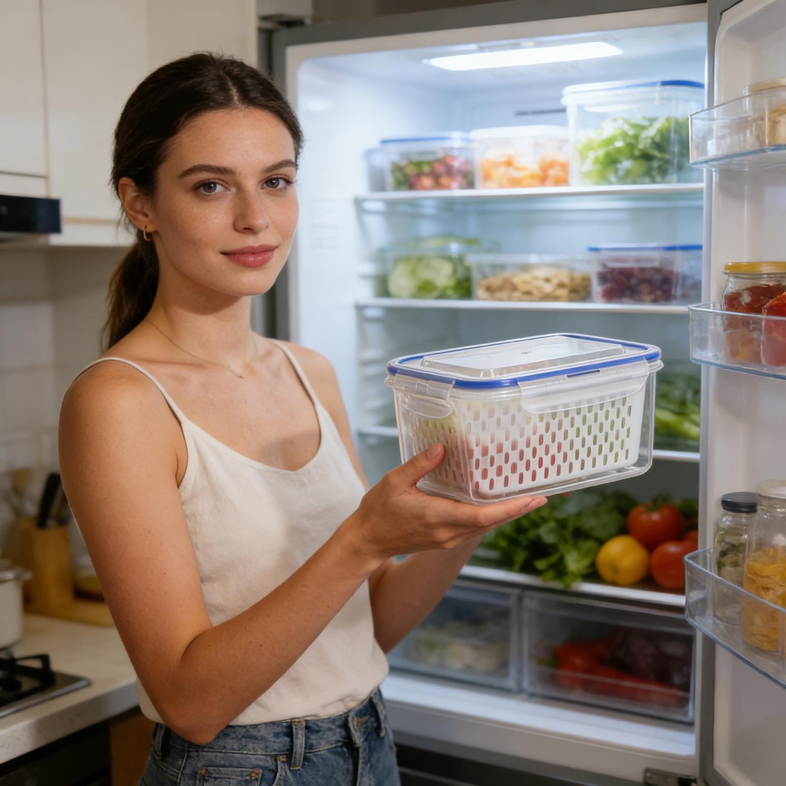 حاوية تخزين طعام 4 في 1، منظما - مراجعة Food Storage For Refrigerator وسعره