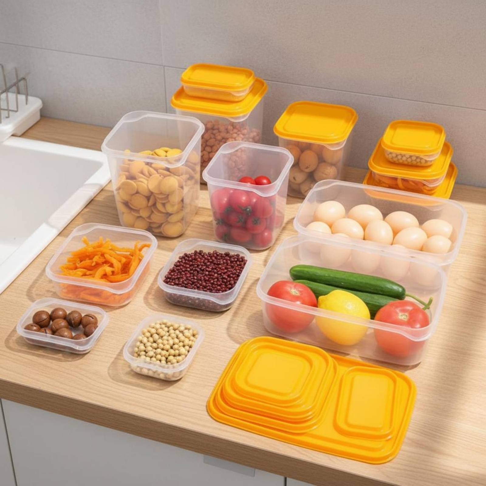 مجموعة من 17 قطعة لتخزين الطعا - مراجعة Food Storage Containers Plastic Box وسعره