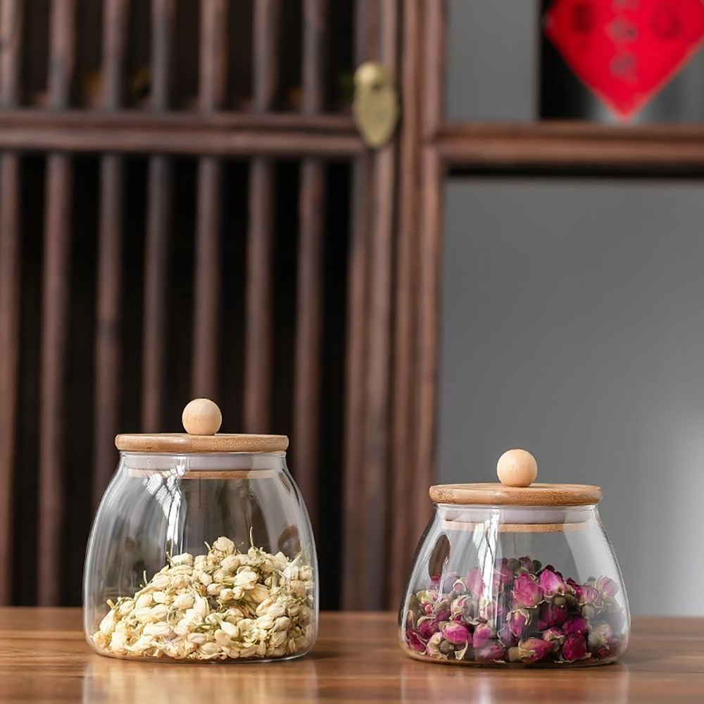 غطاء خشبي زجاجي مختوم جرة الغذ - مراجعة Glass Food Storage Xl وسعره