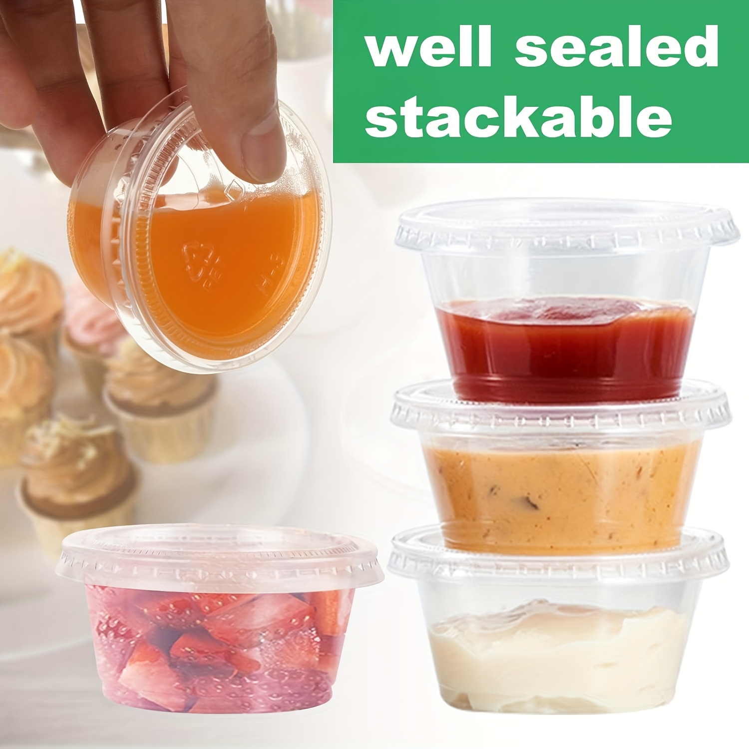 50/100 قطعة صندوق عازل الصلصة  - مراجعة Food Storage Safety وسعره