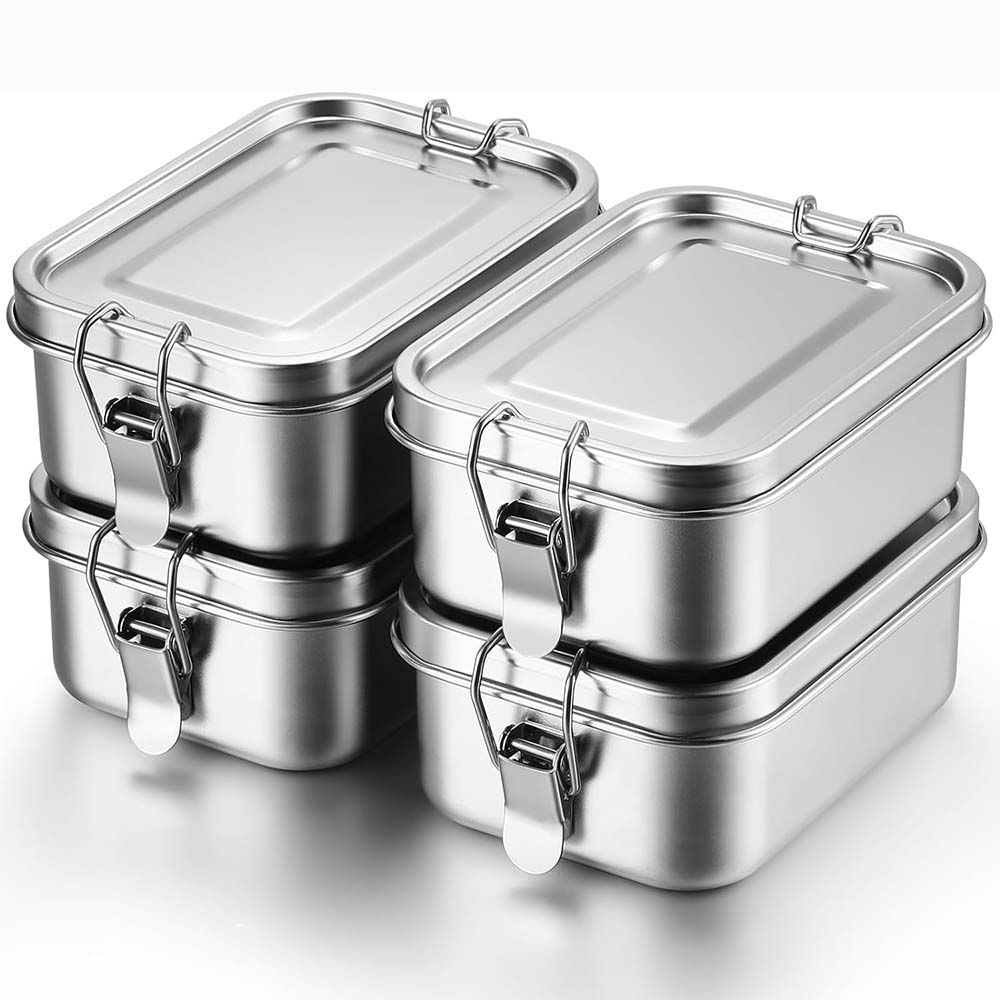 4 قطعة صندوق بينتو من الفولاذ  - مراجعة Food Storage Underground وسعره