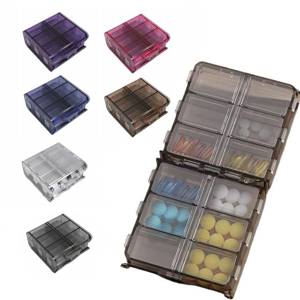علبة أدوية بـ 12 خانة، طبقتين، - مراجعة Food Storage Large Plastic Containers وسعره