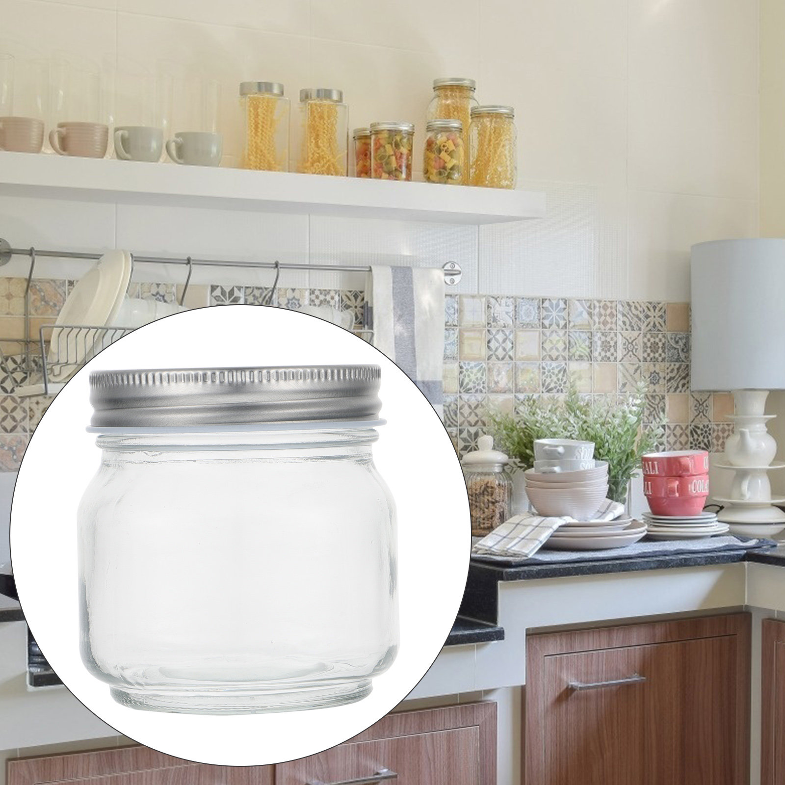 6 قطع من أوعية الماسون الزجاجي - مراجعة Food Storage Jars Airtight وسعره