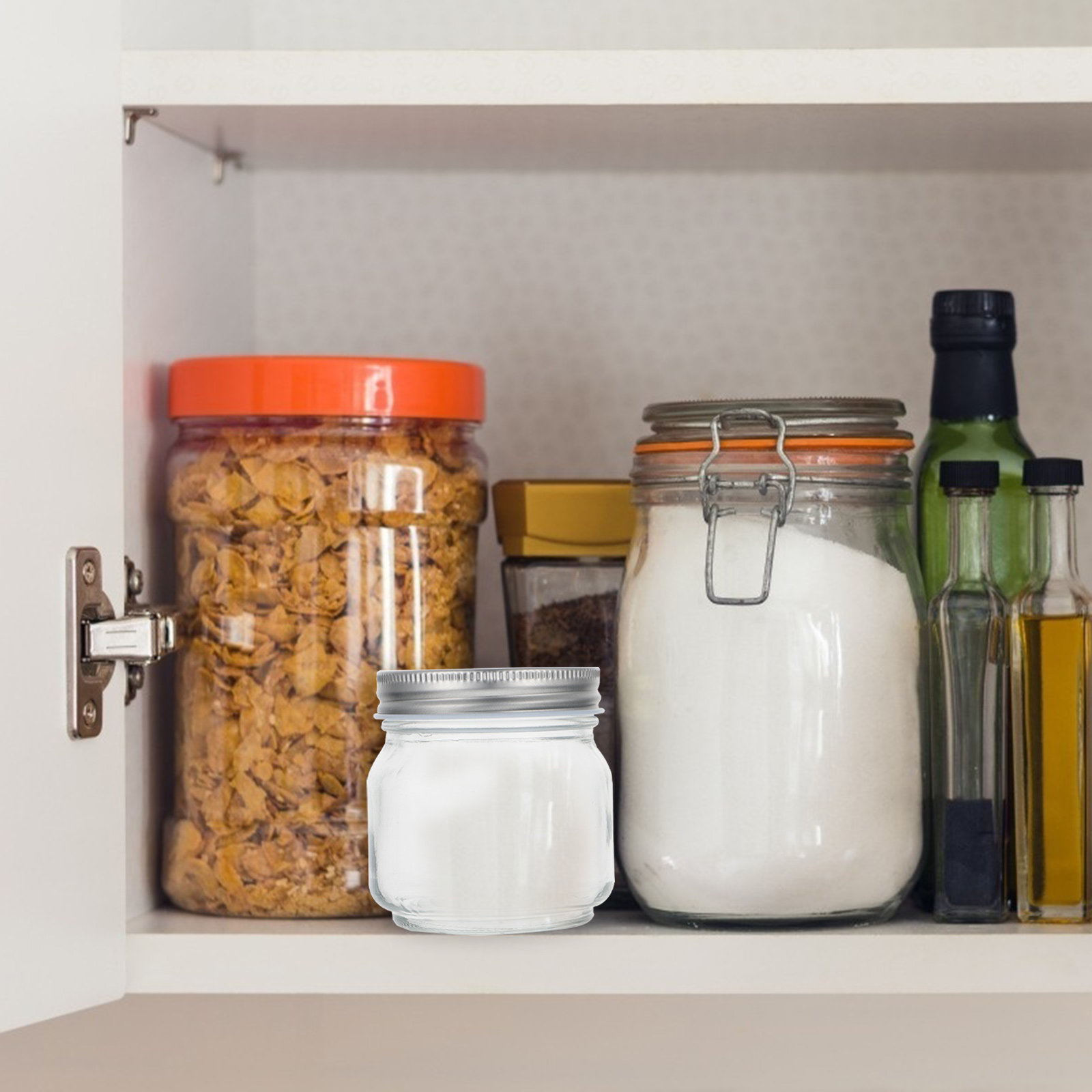 6 قطع من أوعية الماسون الزجاجي - مراجعة Food Storage Jars Airtight وسعره