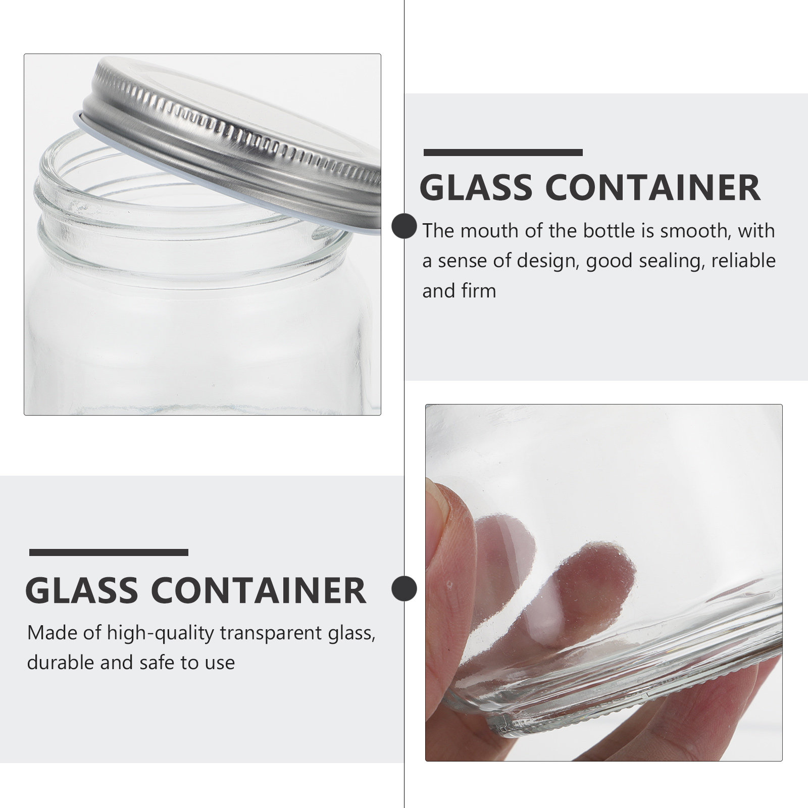 6 قطع من أوعية الماسون الزجاجي - مراجعة Food Storage Jars Airtight وسعره