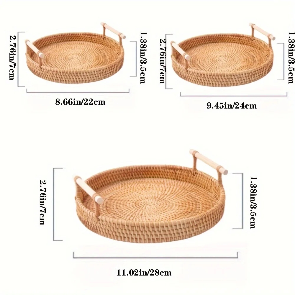 صينية منسوجة يدويًا من الخيزرا - مراجعة Food Storage Plant وسعره