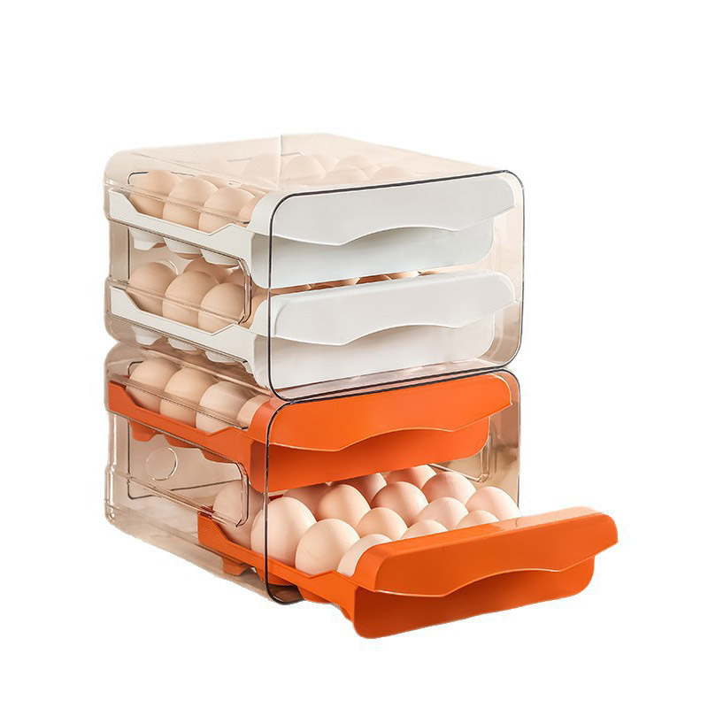 صندوق تخزين البيض ذو الطبقتين  - مراجعة Food Storage Large Plastic Containers وسعره