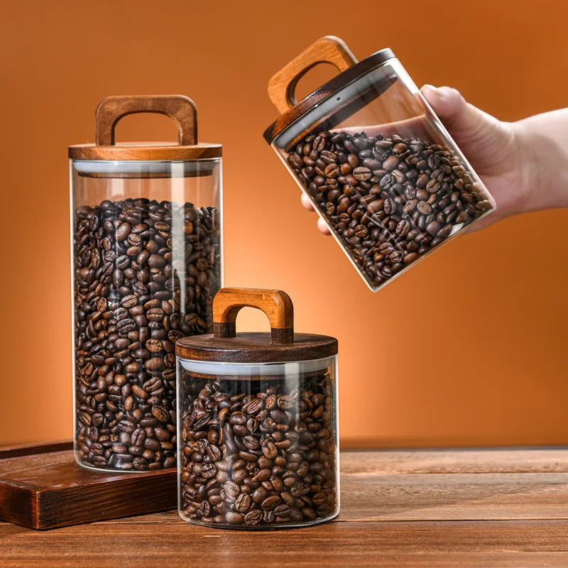 700-2100 مللي غطاء الخشب جرة ز - مراجعة Glass Food Storage Xl وسعره