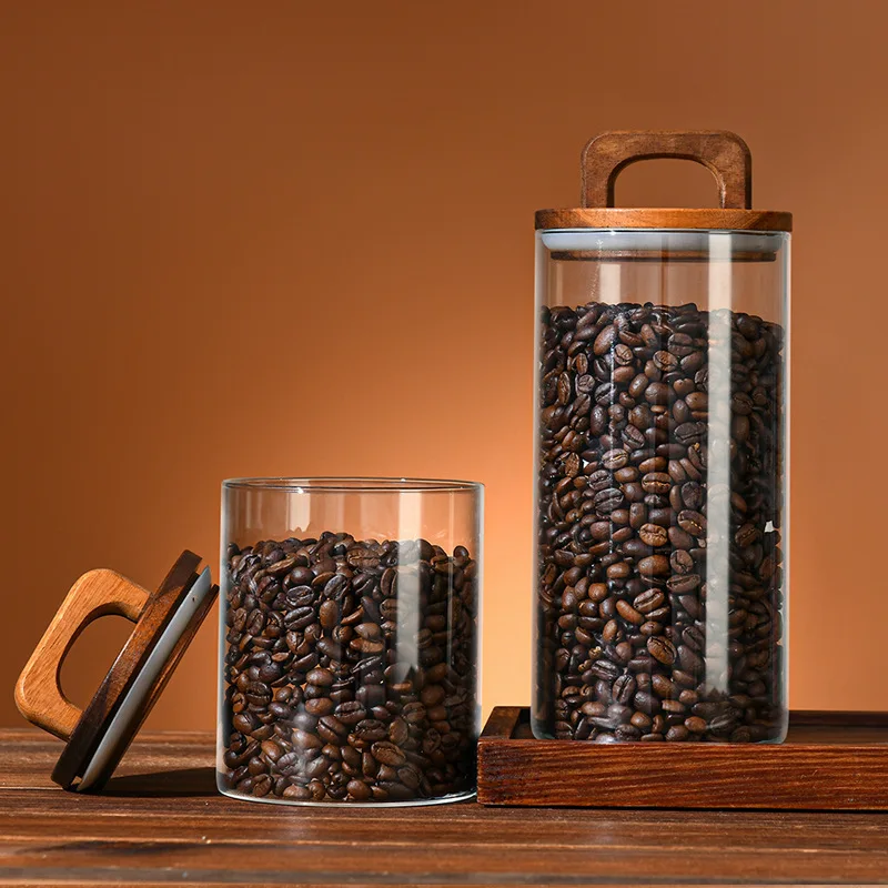 700-2100 مللي غطاء الخشب جرة ز - مراجعة Glass Food Storage Xl وسعره