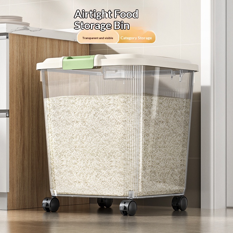 موزع أرز شفاف من الدرجة الغذائ - مراجعة Food Storage On Wheels وسعره