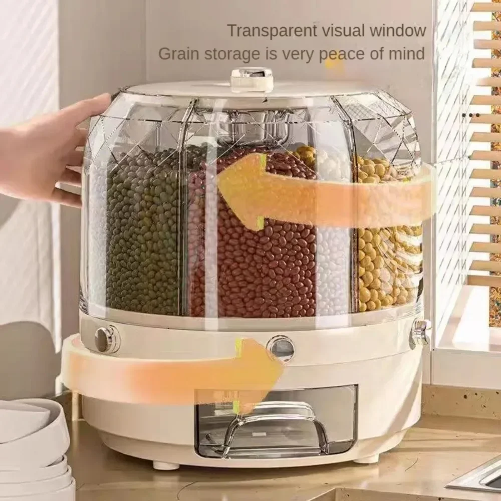 حاوية تخزين حبوب دوارة بسعة كب - مراجعة Food Storage Large Plastic Containers وسعره