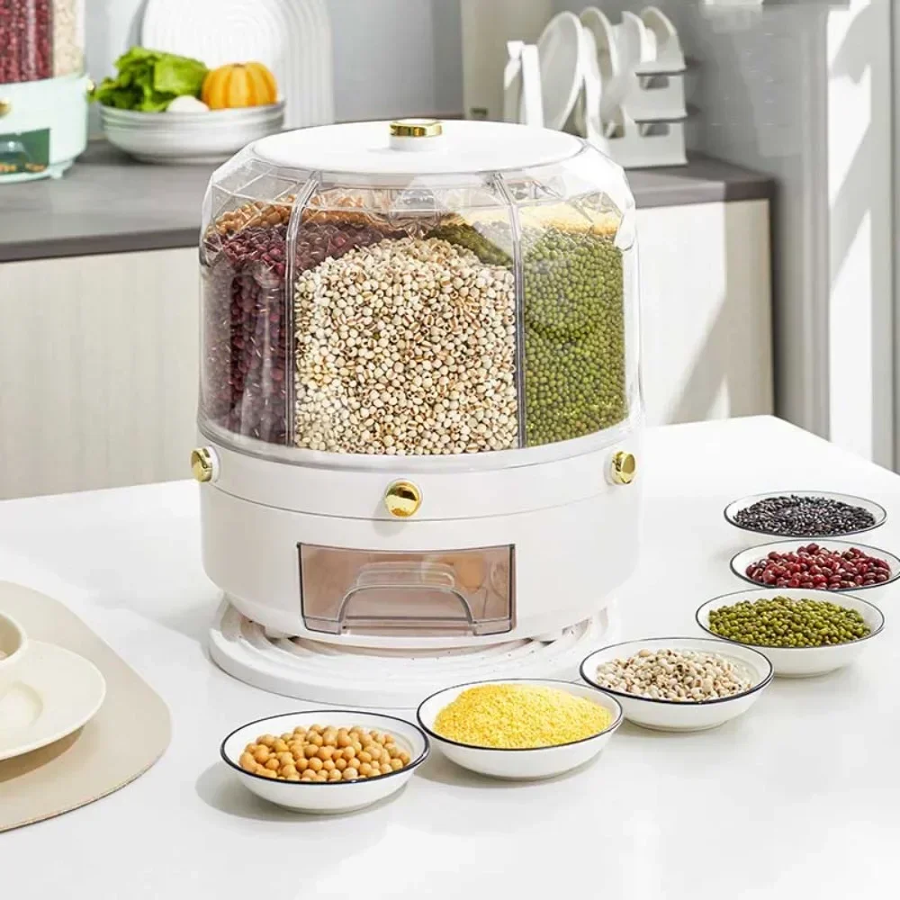 حاوية تخزين حبوب دوارة بسعة كب - مراجعة Food Storage Large Plastic Containers وسعره
