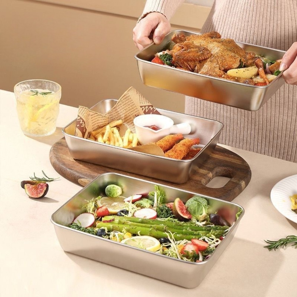 صينية تقديم من الفولاذ المقاوم - مراجعة Storage Food Tray وسعره