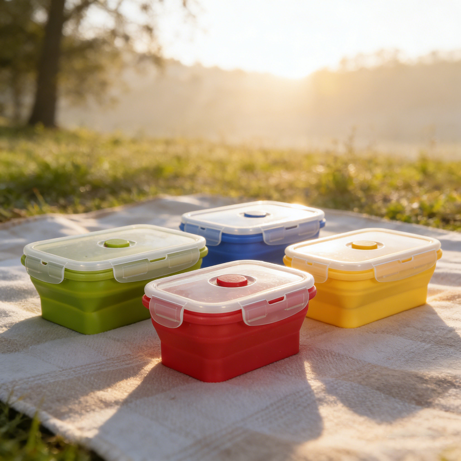 4 قطع من علب الطعام القابلة لل - مراجعة Food Storage Containers Plastic Box وسعره