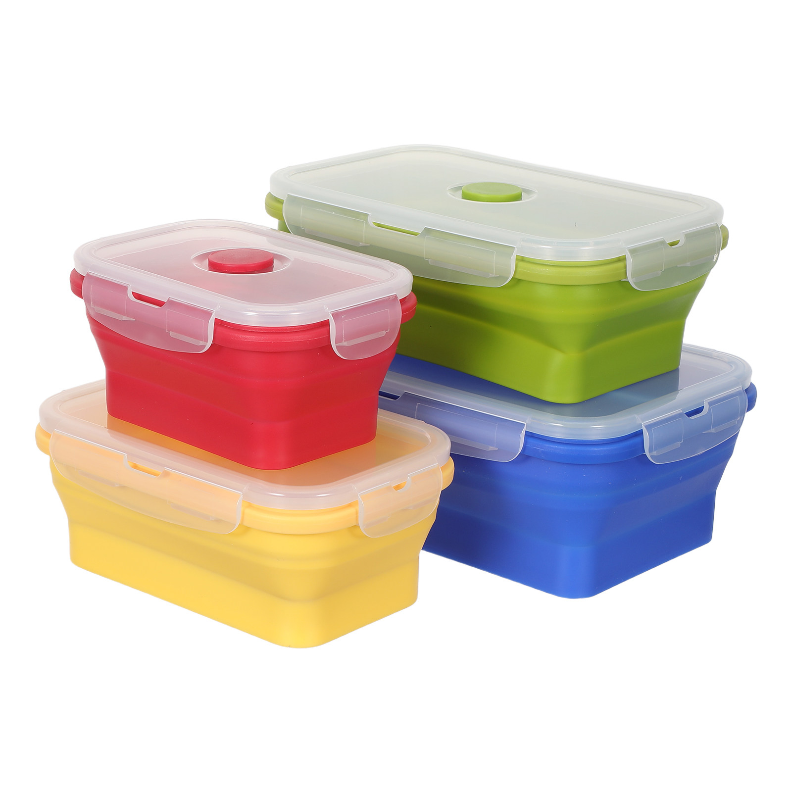 4 قطع من علب الطعام القابلة لل - مراجعة Food Storage Containers Plastic Box وسعره