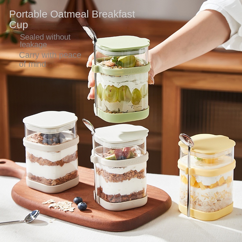 كوب زجاجي لحفظ الشوفان طوال ال - مراجعة Food Storage Yogurt وسعره