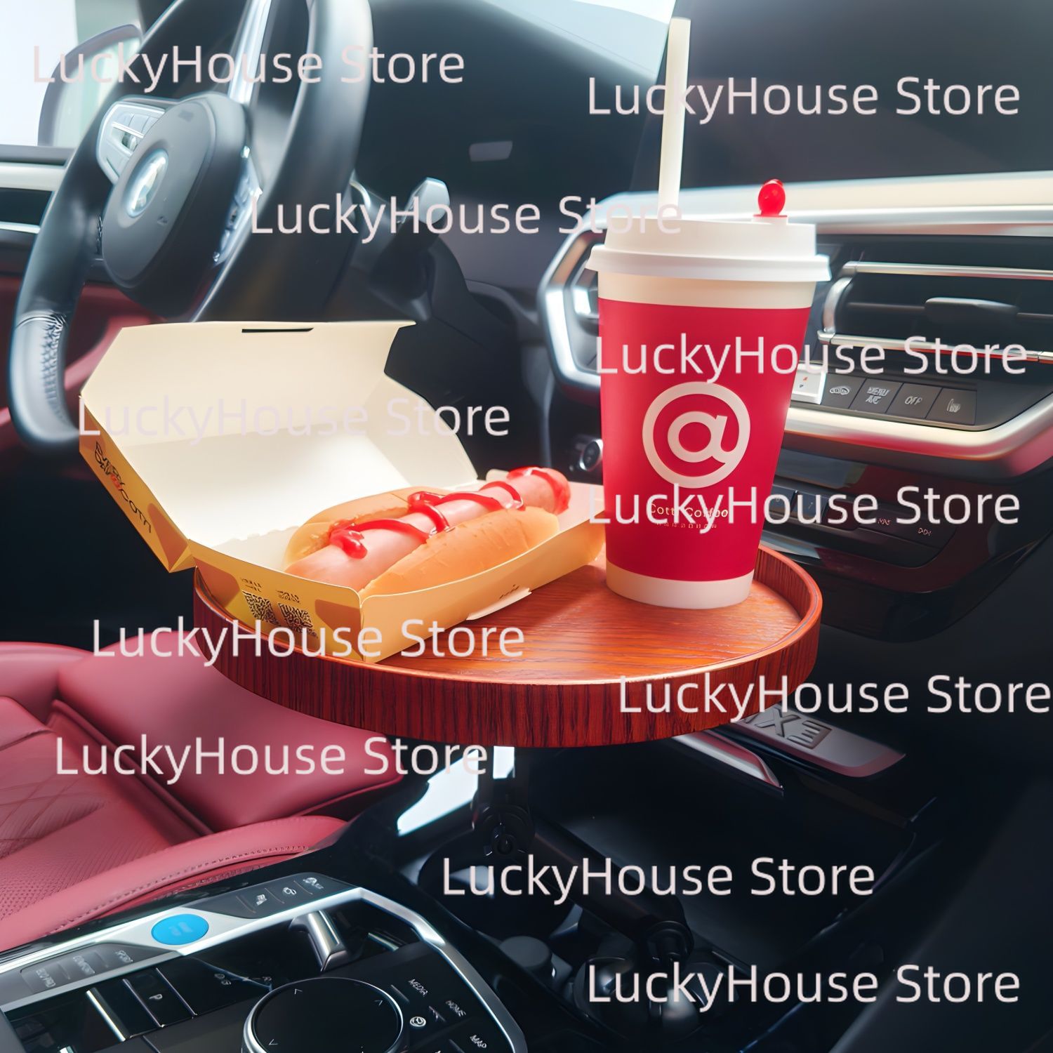 صينية خشبية عالمية للسيارة، صي - مراجعة Storage Food Tray وسعره