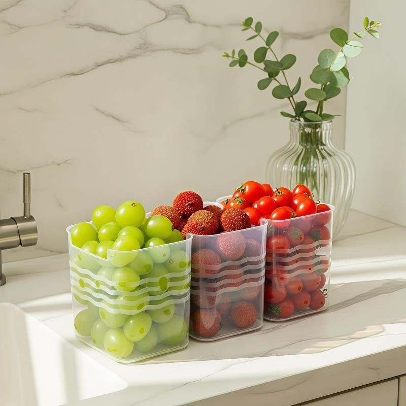 جديد! 4 قطع من صناديق تنظيم ال - مراجعة Food Storage For Refrigerator وسعره