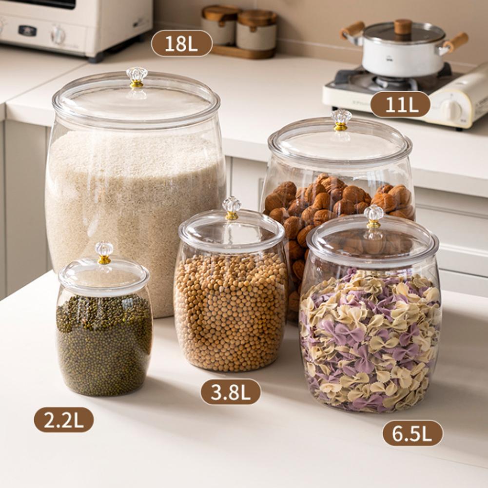 وعاء بلاستيكي شفاف كبير محكم ا - مراجعة Food Storage Jars Airtight وسعره