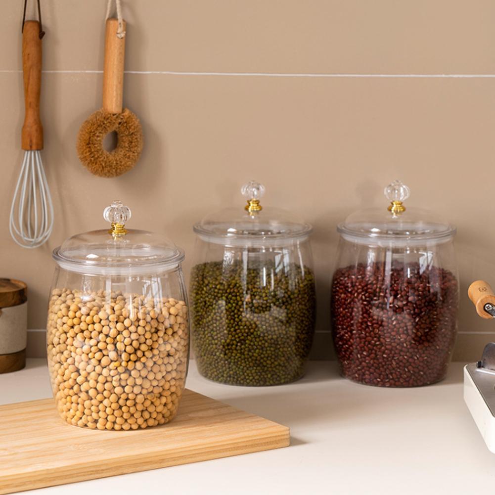 وعاء بلاستيكي شفاف كبير محكم ا - مراجعة Food Storage Jars Airtight وسعره