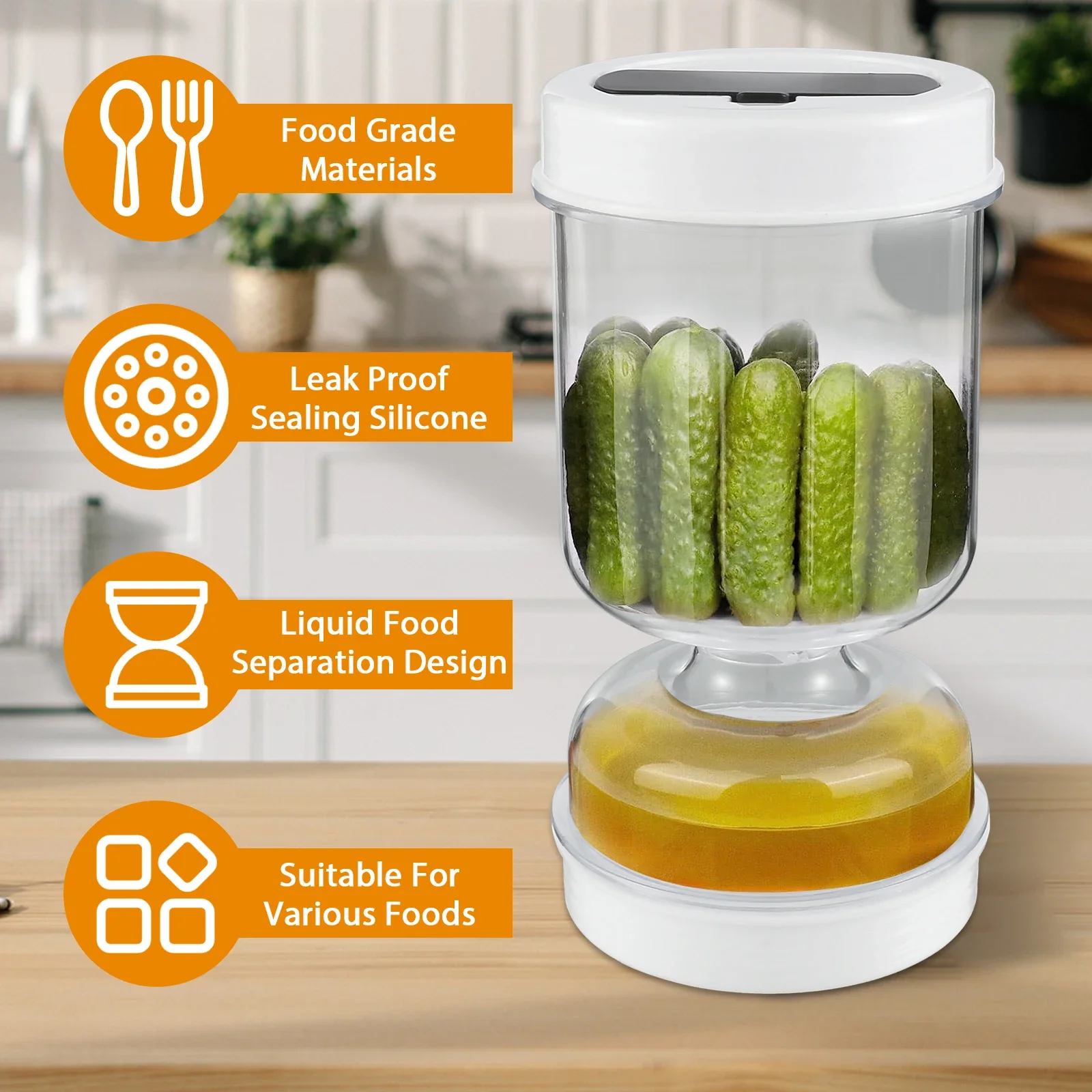 حاوية المخلل الرطبة والجافة فص - مراجعة Food Storage Jars Airtight وسعره