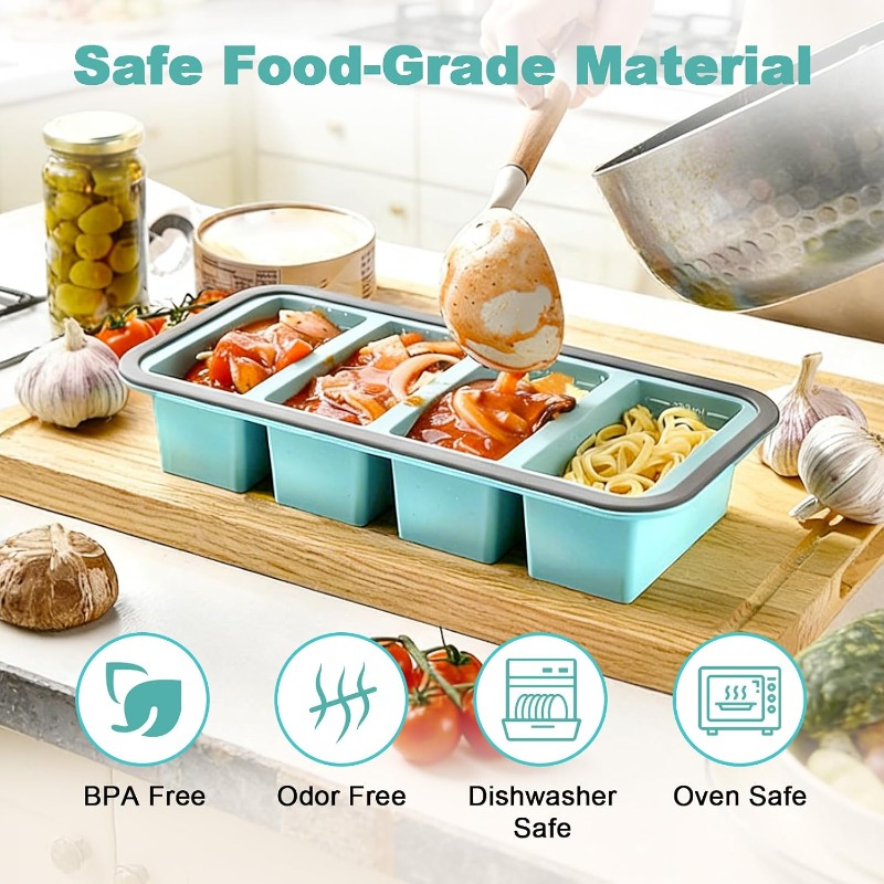 قوالب سيليكون للفريزر مع غطاء، - مراجعة Food Storage Freezer وسعره