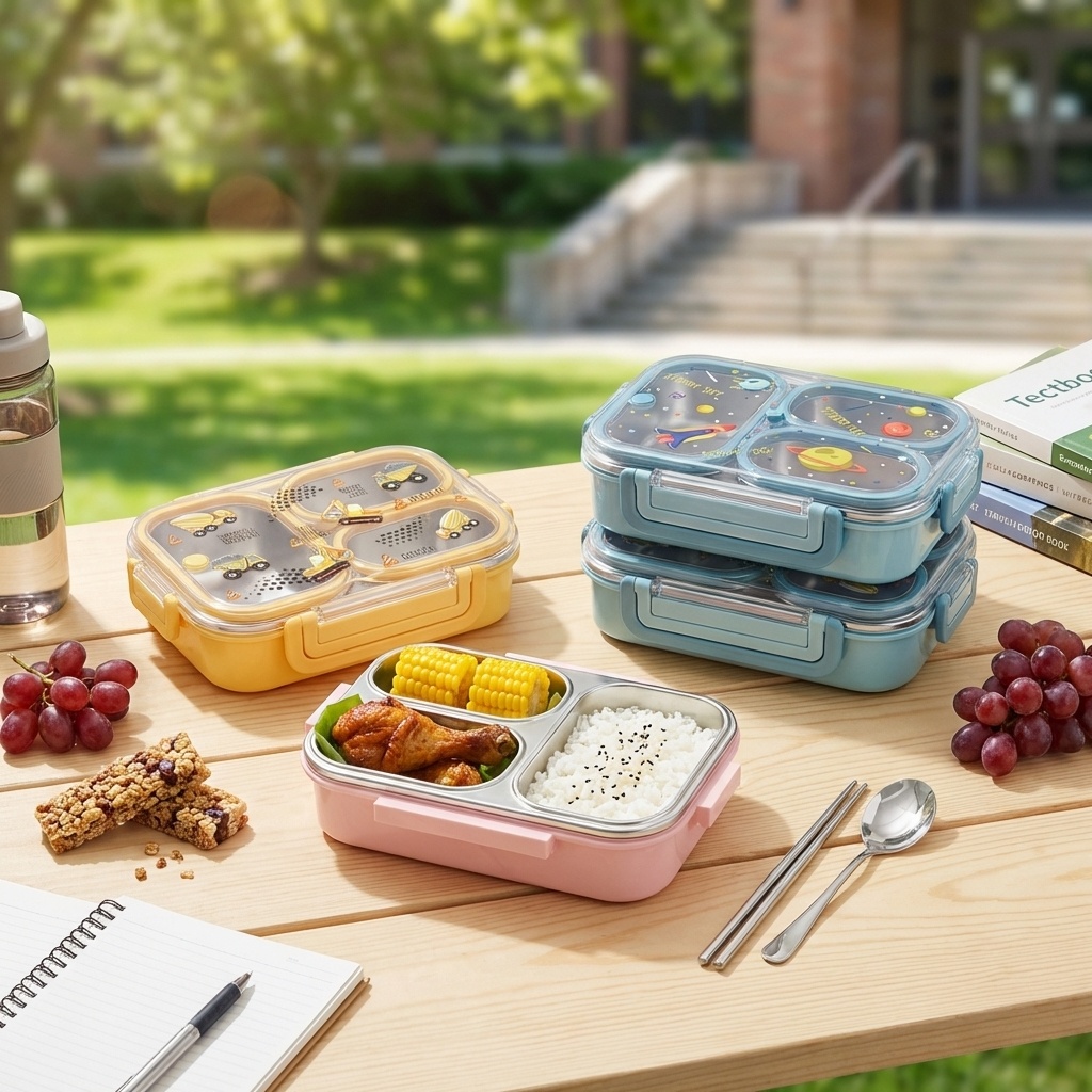 علبة طعام بنتو مقسمة للأطفال ب - مراجعة Food Storage Safety وسعره