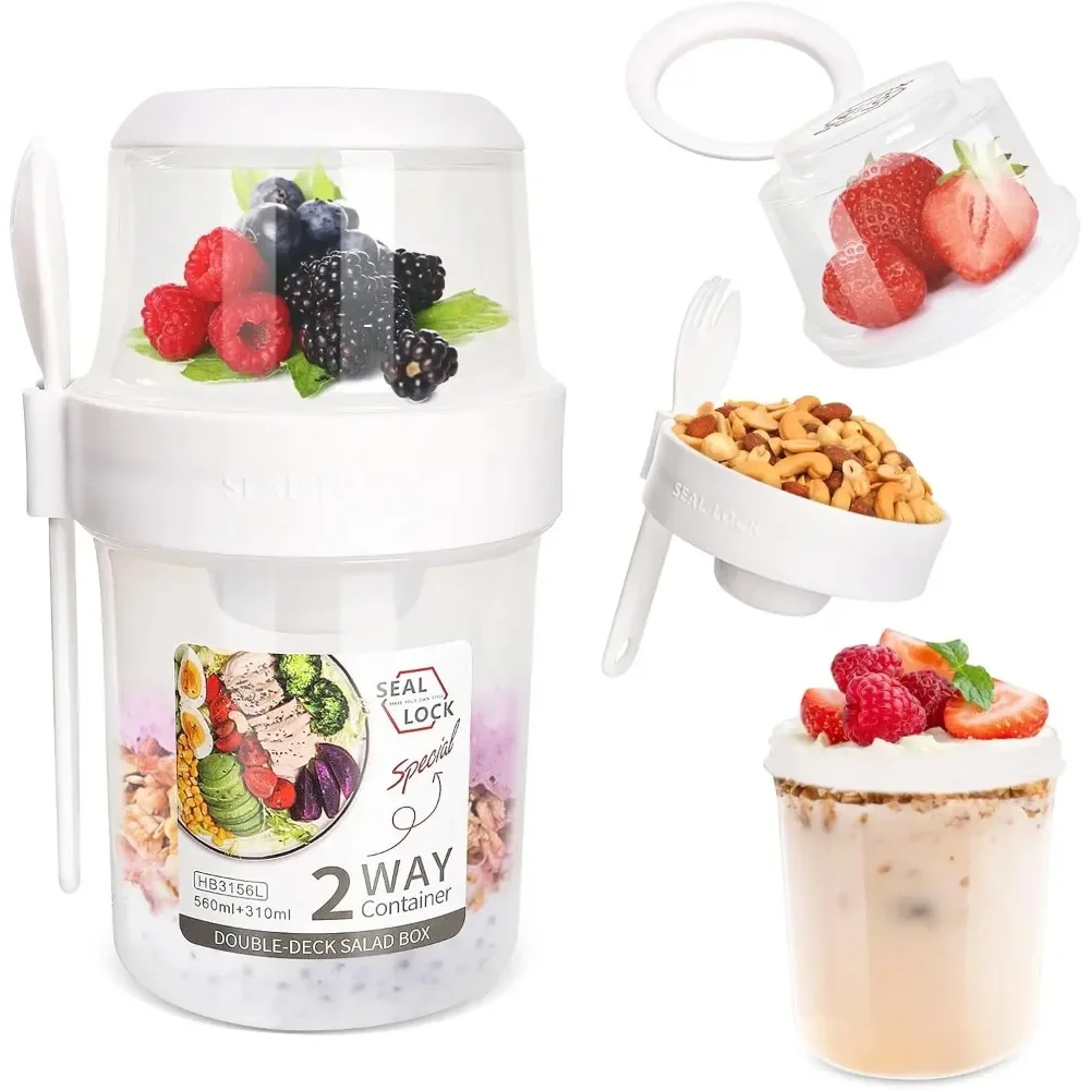كوب سلطة أكواب الإفطار المحمول - مراجعة Food Storage Yogurt وسعره