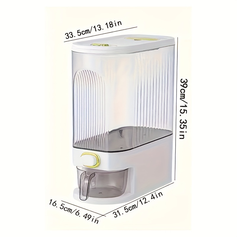 موزع أرز بسعة 5 كجم/10 كجم مع  - مراجعة Food Storage Large Plastic Containers وسعره