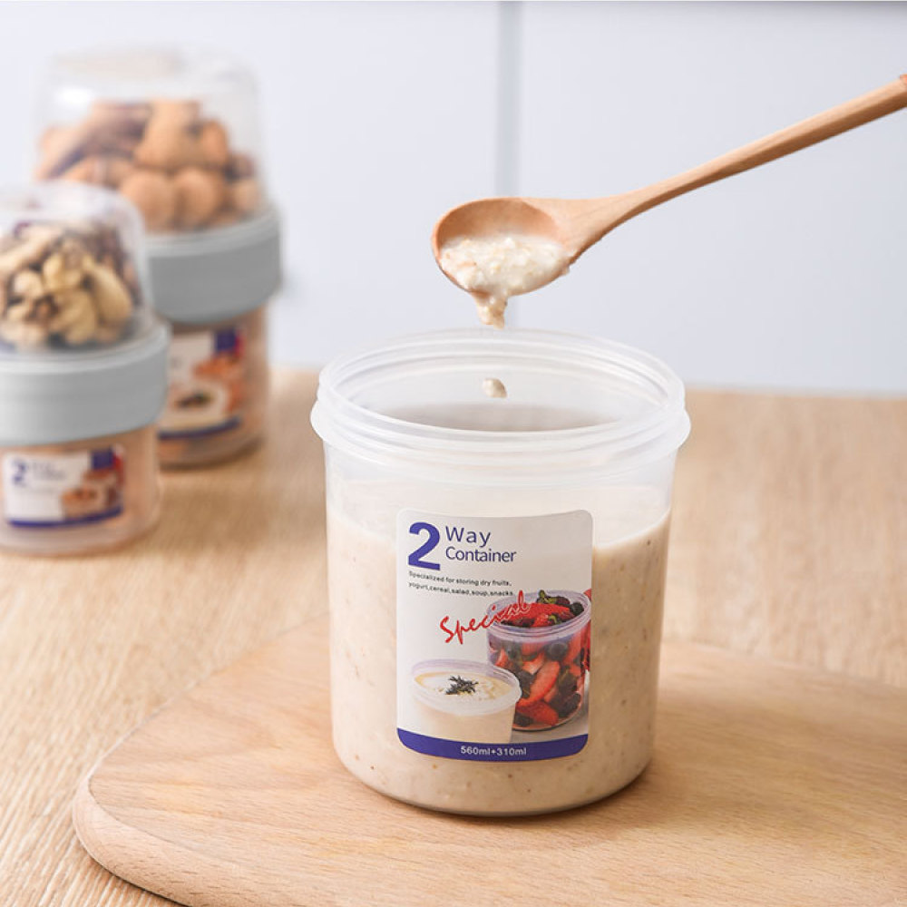 حاوية طعام محمولة مزدوجة الطبق - مراجعة Food Storage Yogurt وسعره
